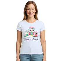Camiseta Mamãe Coruja e Corujinhas Personalizada