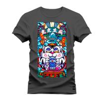 Camiseta Mandala Animal Plus Size Extra Grande Estampada Varias Cores