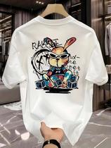 Camiseta Manfinity Rabbit Camisa Street Wear 100% Algodão T-Shirt Diverse Estilos Camiseta Manfinity Rabbit Camisa Street Wear 100% Algodão T-Shirt Diverse Estilos