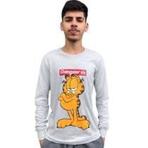Camiseta Manga Comprida Premium Garfield Masculina Gangster