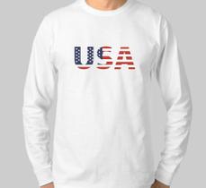 Camiseta Manga Comprida - Usa Estados Unidos Da América