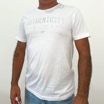 Camiseta manga curta 100% algodão branca authenticity biogás