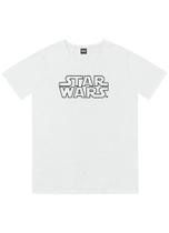 Camiseta Manga Curta Adulto Unissex Star Wars Branca - Fakini