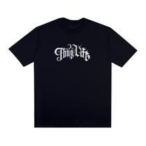 Camiseta Manga Curta Basic Streetwear Estampada Thug Life Unissex 100% Algodão Cores Diversas
