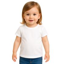 Camiseta Manga Curta Básica Infantil Menina Kyly