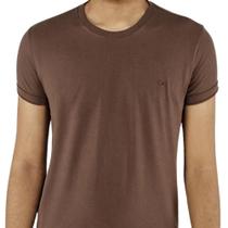 Camiseta Manga Curta Básica Slim Ogochi Masculina 006490001 Marrom Camiseta Manga Curta Básica Slim Ogochi Masculina 006490001 Marrom