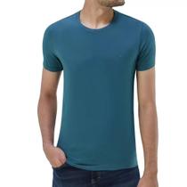 Camiseta Manga Curta Básica Slim Ogochi Masculina 006490001 Petróleo