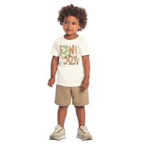 Camiseta Manga Curta Brandili Masculino Infantil Dinossauro Em Algodão 1/3 Camiseta Manga Curta Brandili Masculino Infantil Dinossauro Em Algodão 1/3