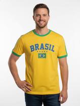 Camiseta Manga Curta Brasil Masculina AMARELO Camiseta Manga Curta Brasil Masculina AMARELO