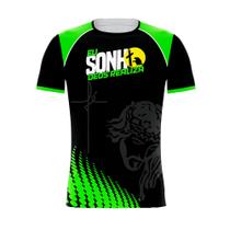 Camiseta Manga Curta Caminhoneiro Eu Sonho Deus Realiza