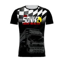 Camiseta Manga Curta Caminhoneiro Eu Sonho Deus Realiza Quadriculada Preta Camiseta Manga Curta Caminhoneiro Eu Sonho Deus Realiza Quadriculada Preta