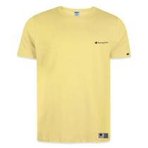 Camiseta Manga Curta Champion Malhão Mc Mini Logo Amarelo Camiseta Manga Curta Champion Malhão Mc Mini Logo Amarelo