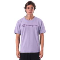 Camiseta Manga Curta Champion Malhão Script Puff Lilás