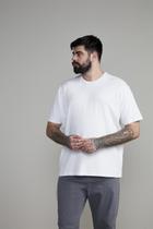 Camiseta Manga Curta Comfort Malha Básica - Branco