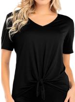 Camiseta Manga Curta Delrio Sport V651423 Feminina Com Amarração Poliamida T. P/GG
