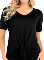 Camiseta Manga Curta Delrio Sport V651423 Feminina Com Amarração Poliamida T. P/GG