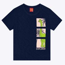 Camiseta Manga Curta Dinossauro Infantil Masculina Kyly 1000352