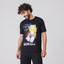 Camiseta Manga Curta Estampa Goku Preto - Piticas