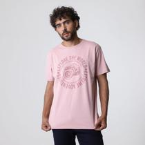 Camiseta Manga Curta Estampa Máquina Rosa - Id Casual