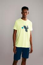 Camiseta Manga Curta Estampada Slim Fit - Verde Lima