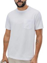 Camiseta Manga Curta Hering 4FBZ Masculina Com Bolso Super Cotton T. M/XXG