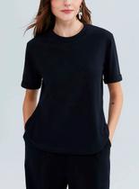 Camiseta Manga Curta Hering 4H09 Feminina Com Dobra Algodão T. P/XG Camiseta Manga Curta Hering 4H09 Feminina Com Dobra Algodão T. P/XG