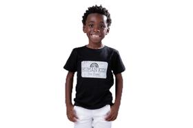 Camiseta Manga Curta Humam Preta Le Marques Infantil Menino Tamanho 2