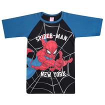 Camiseta Manga Curta Infantil Homem Aranha Preto - Marvel