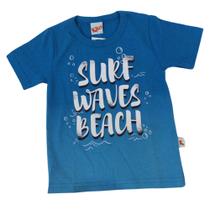 Camiseta manga curta infantil masc Kiko e kika surf