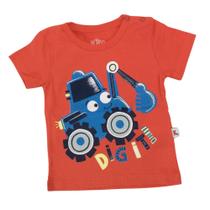 Camiseta manga curta infantil masc Kiko e Kika vermelho