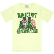 Camiseta Manga Curta Infantil Minecraft Verde