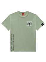 Camiseta Manga Curta Kyly 1001365 Juvenil Menino Flamê Algodão T. 10/14