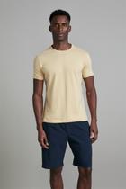 Camiseta Manga Curta Malha Básica Slim Fit - Amarelo Banana