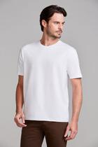 Camiseta Manga Curta Malha Básica Slim Fit - Branco