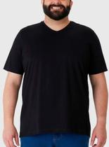 Camiseta Manga Curta Malwee 1000087848 Masculina Plus Size Gola V Meia Malha T. G1/G3