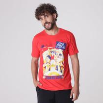 Camiseta Manga Curta One Piece Estampado Vermelho