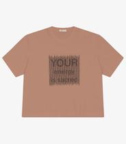 Camiseta Manga Curta Plus Size Secret Glam Marrom