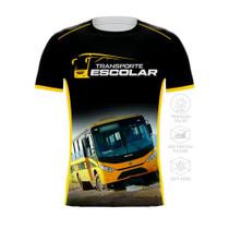 Camiseta Manga Curta Profissões Motorista Transporte Escolar