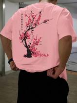 Camiseta Manga Curta T-shirt Personalizada Masculina Flores Camiseta Manga Curta T-shirt Personalizada Masculina Flores