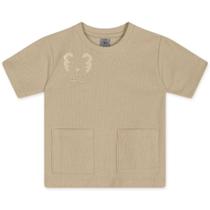 Camiseta Manga Curta Tigor T Tigre Com Bolsos Bege Camiseta Manga Curta Tigor T Tigre Com Bolsos Bege