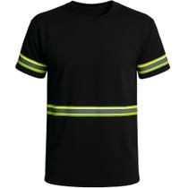 Camiseta Manga Curta Trabalho Leve Ágil Qualidade Refletiva Rodovia Obra