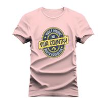 Camiseta Manga Curta Unissex Confortável Vida Country Tudo é Possivel