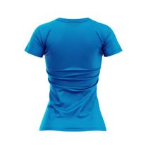 Camiseta Manga Curta Uv50 Dry fit Inverno/verão Azul Tuquesa
