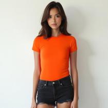 Camiseta Manga Curta Uv50 Dry fit Inverno/verão Laranja Camiseta Manga Curta Uv50 Dry fit Inverno/verão Laranja