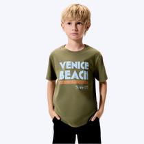 Camiseta Manga Curta Verde Venice Beach Infantil Menino Hering Kids 5Cfy12den Verde Musgo