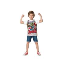 Camiseta Manga Curta Vingadores 4 ao 8 Malwee Ref. 83163 Camiseta Manga Curta Vingadores 4 ao 8 Malwee Ref. 83163