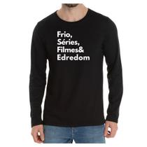 Camiseta Manga Frase Frio Séries Filmes Edredom