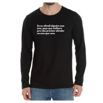 Camiseta Manga Frase Se ofendi alguém melhore Criativa Camiseta Manga Frase Se ofendi alguém melhore Criativa
