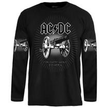 Camiseta Manga Longa AC/DC For Those About To Rock Oficial Stamp