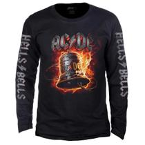 Camiseta Manga Longa AC/DC Hells Bells Cor:PretoTamanho:M Camiseta Manga Longa AC/DC Hells Bells Cor:PretoTamanho:M